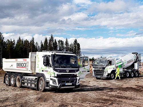 Электрические грузовики Volvo FM и Volvo FMX начали испытывать в строительстве - Volvo