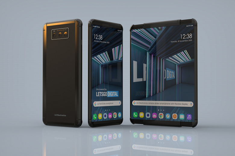 Предполагаемые изображения смартфона LG с растягивающимся экраном