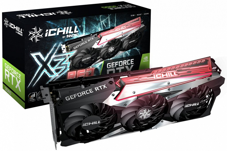 Представлены видеокарты Inno3D GeForce RTX 3060 Twin X2, Twin X2 OC и iChill X3 Red