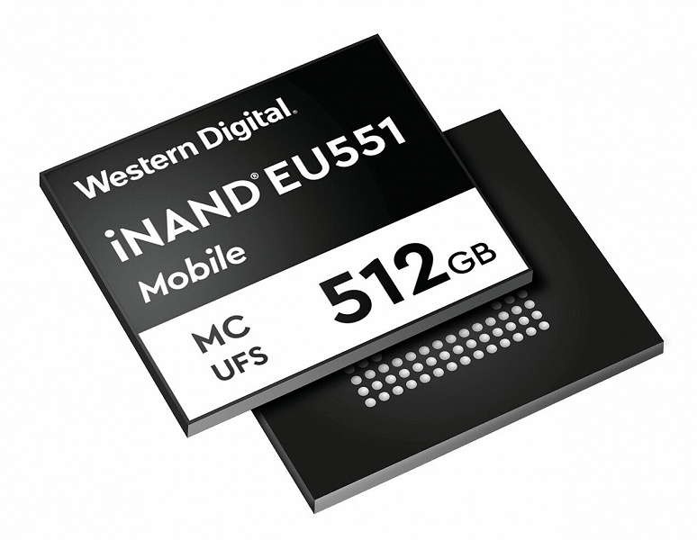 Встраиваемый твердотельный накопитель Western Digital iNAND MC EU551 предназначен для смартфонов с поддержкой 5G