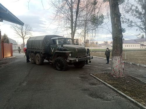 У Бородянці бійці тероборони захопили обоз російських окупантів - КАМАЗ