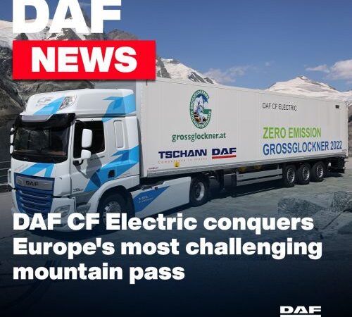 Електричний DAF CF Electric подолав найскладніший гірський перевал Європи