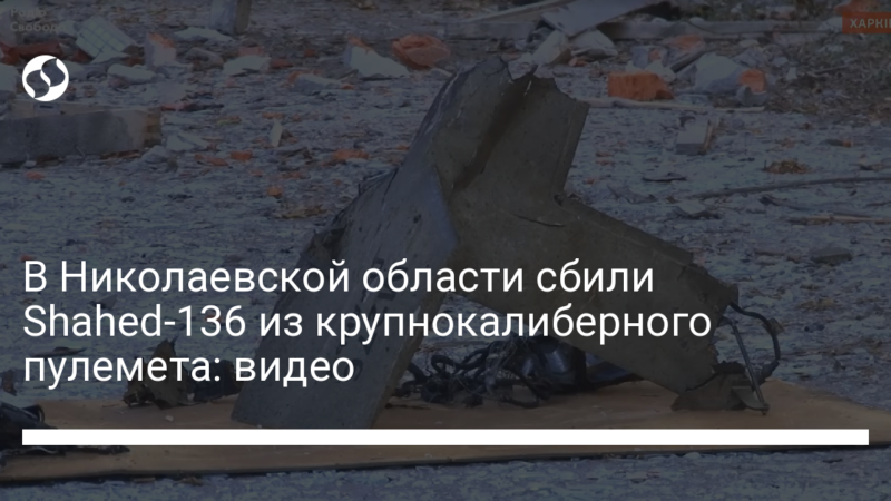 В Николаевской области сбили Shahed-136 из крупнокалиберного пулемета: видео