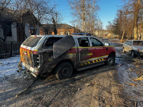Ворог цілеспрямовано знищує рятувальну техніку на Харківщині