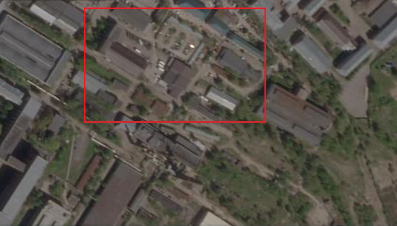 Место взрыва в Сергиевом Посаде (Фото – Twitter Mark Krutov, спутниковый снимок Planet)