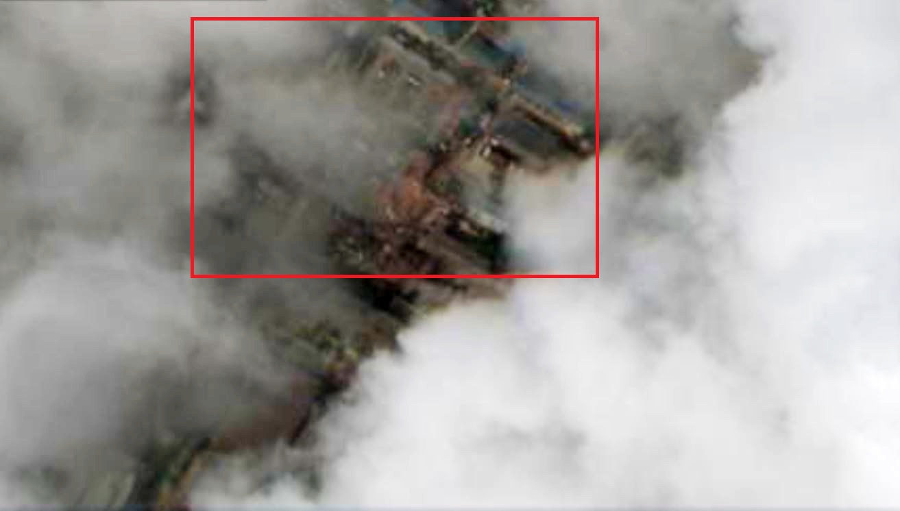 Место взрыва в Сергиевом Посаде (Фото – Twitter Mark Krutov, спутниковый снимок Planet)