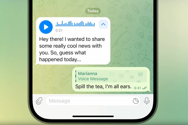 Расшифровка аудиосообщений в Telegram стала доступна всем пользователям (но с ограничениями)
